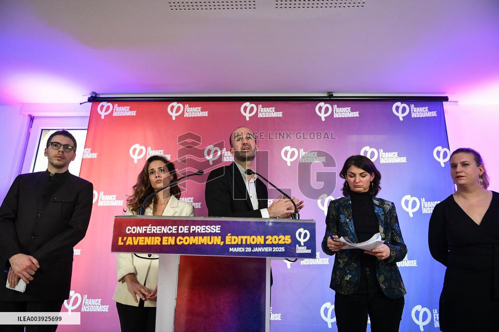 La France Insoumise presser in Paris FA