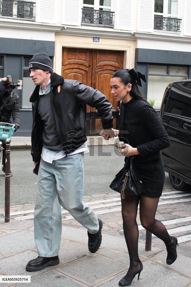 Dua Lipa and Callum Turner Enjoy a Romantic Lunch - Paris
