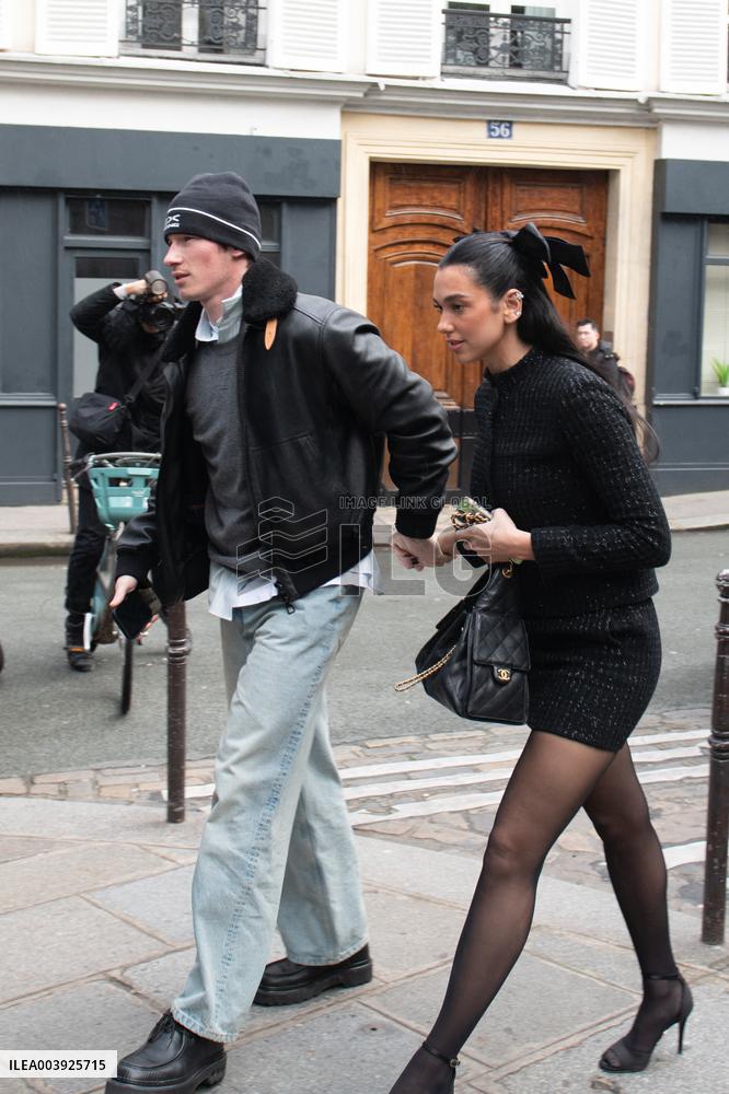 Dua Lipa and Callum Turner Enjoy a Romantic Lunch - Paris