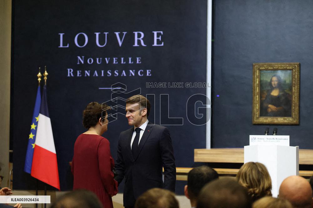 Emmanuel Macron At Louvre Museum - Paris