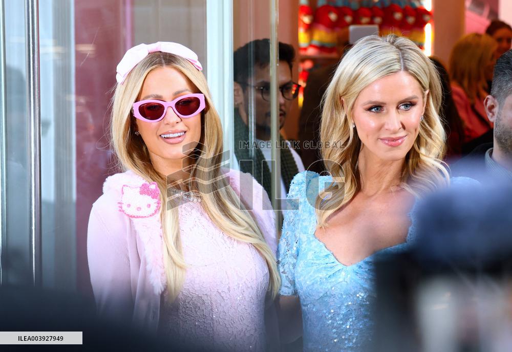 Paris And Nicky Hilton With Their Children At Museum Of Ice Cream - NYC