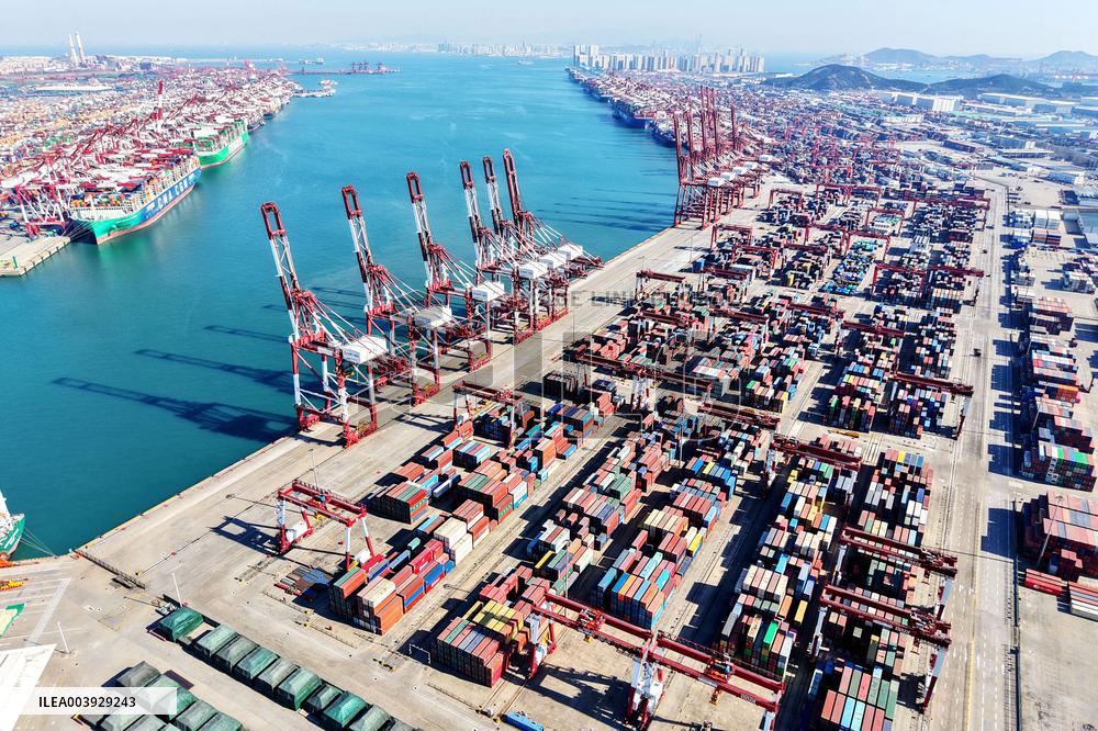 Qingdao Port Container Trade