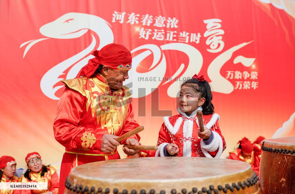 Gongs And Drums Performance in Yuncheng