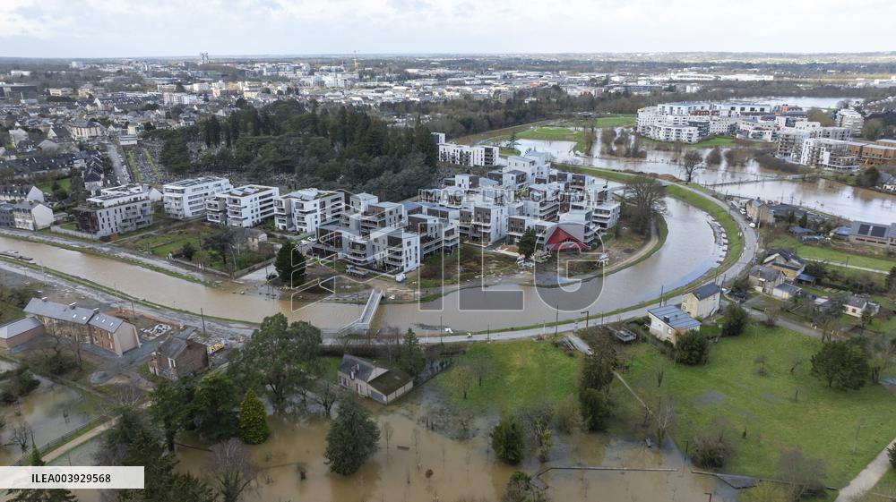 Historic Flooding in Ile Et Vilaine - France