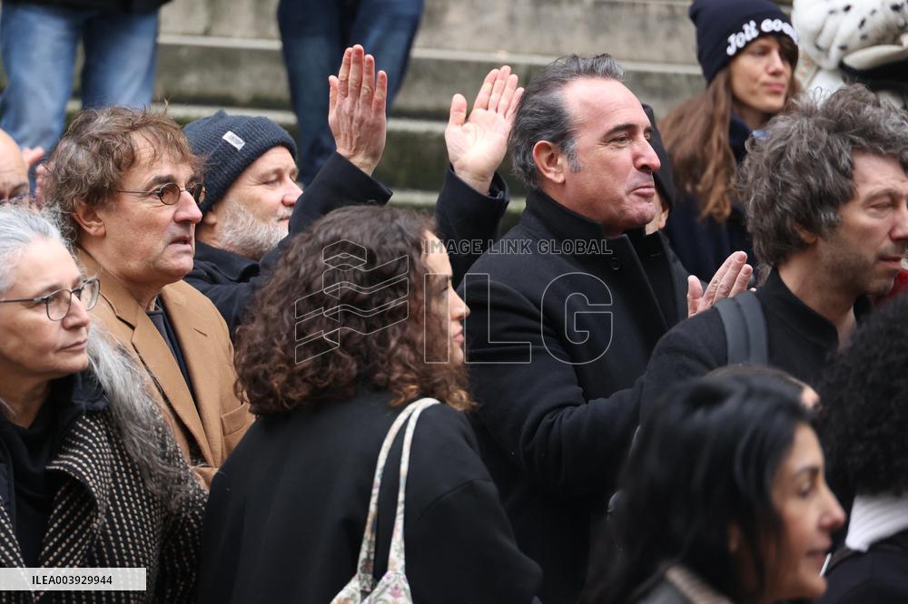 Bertrand Blier Funeral - Paris
