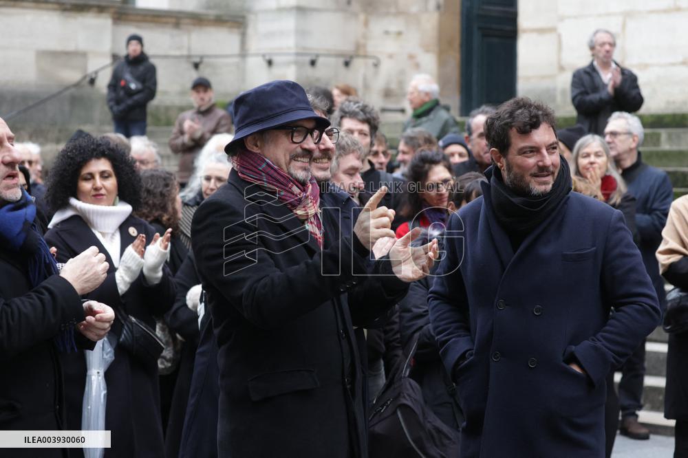 Bertrand Blier Funeral - Paris