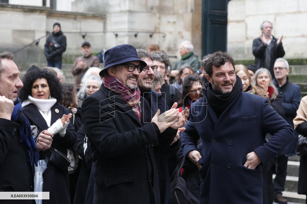 Bertrand Blier Funeral - Paris