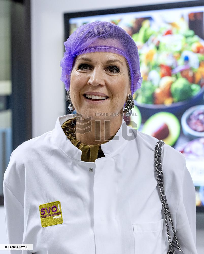 Queen Maxima Visits SVO Food Vocational Training - Houten