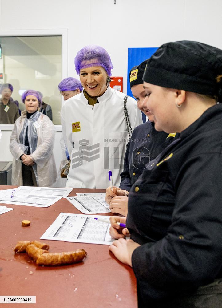 Queen Maxima Visits SVO Food Vocational Training Course - Houten