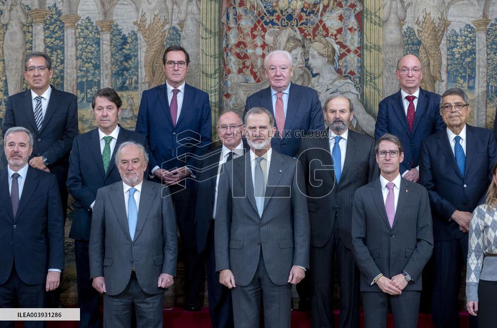 King Felipe at the Board of Trustees' Meeting of the pro-RAE Foundation