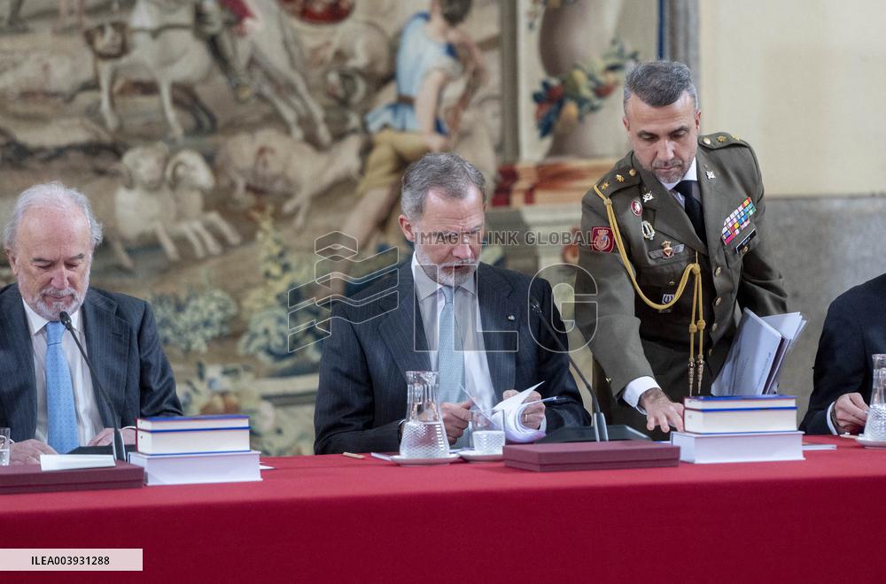King Felipe at the Board of Trustees' Meeting of the pro-RAE Foundation