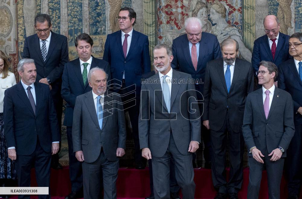 King Felipe at the Board of Trustees' Meeting of the pro-RAE Foundation