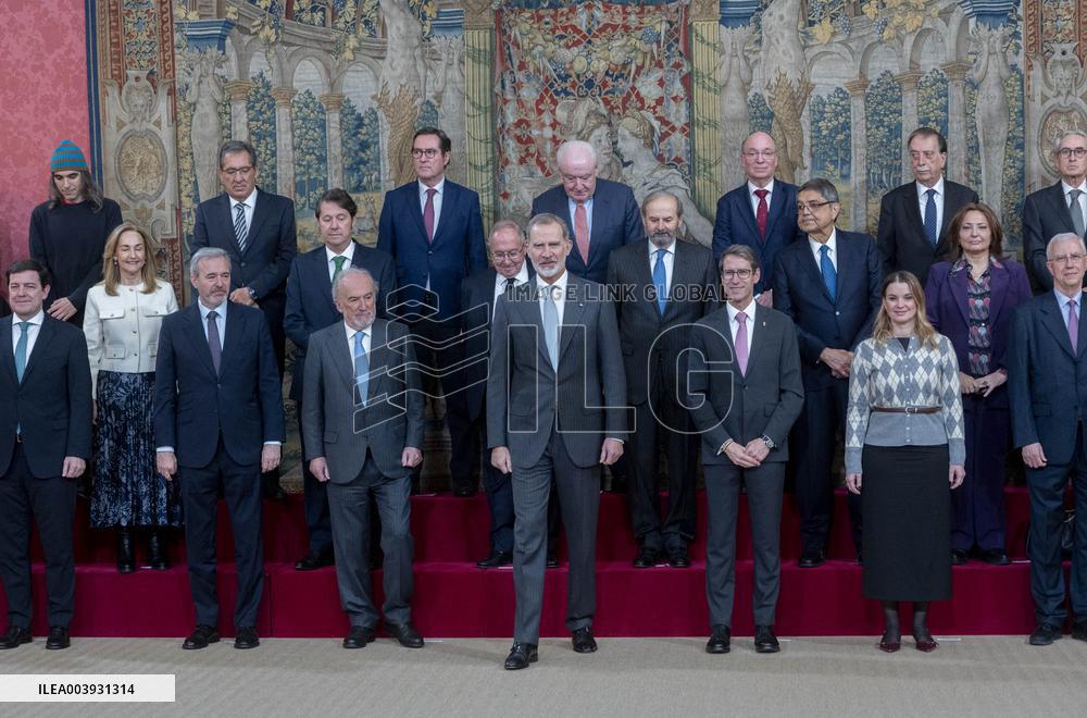 King Felipe at the Board of Trustees' Meeting of the pro-RAE Foundation