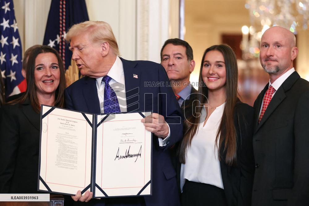 DC: President Trump Signs the Laken Riley Act in the East Room