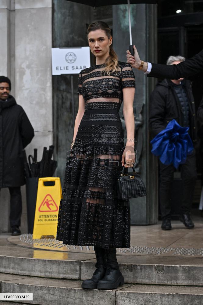 PFW Haute Couture Elie Saab Outside Arrivals JR