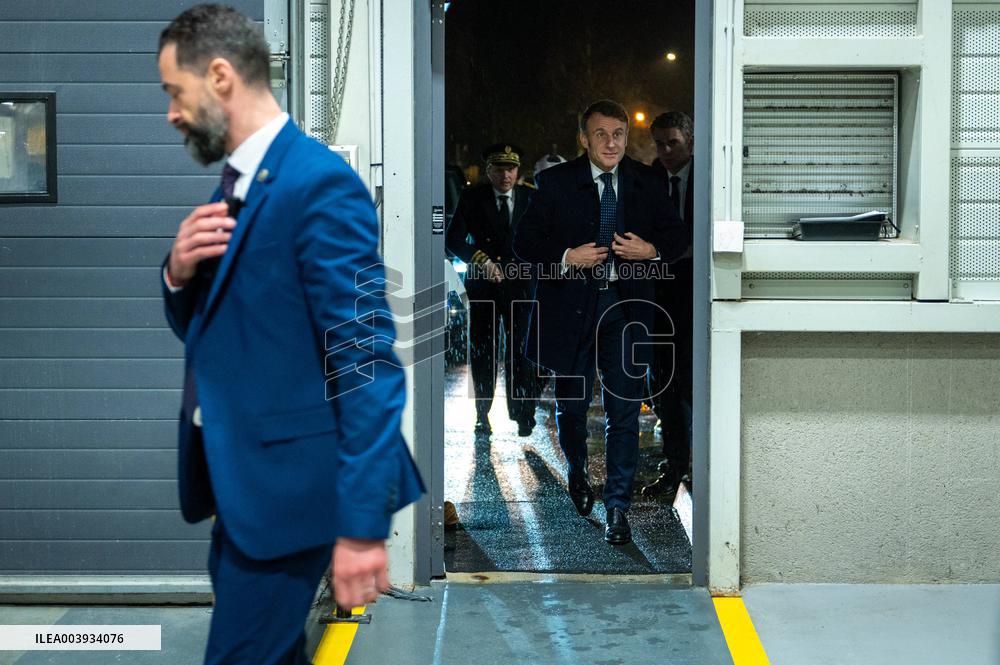 President Macron Visits To Framatome Nuclear Maintenance Workshop - Maubeuge