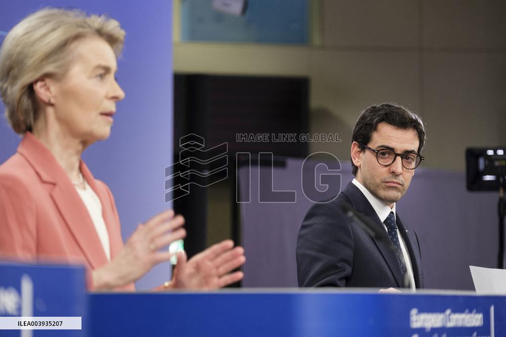 Stephane Sejourne Press Conference - Brussels