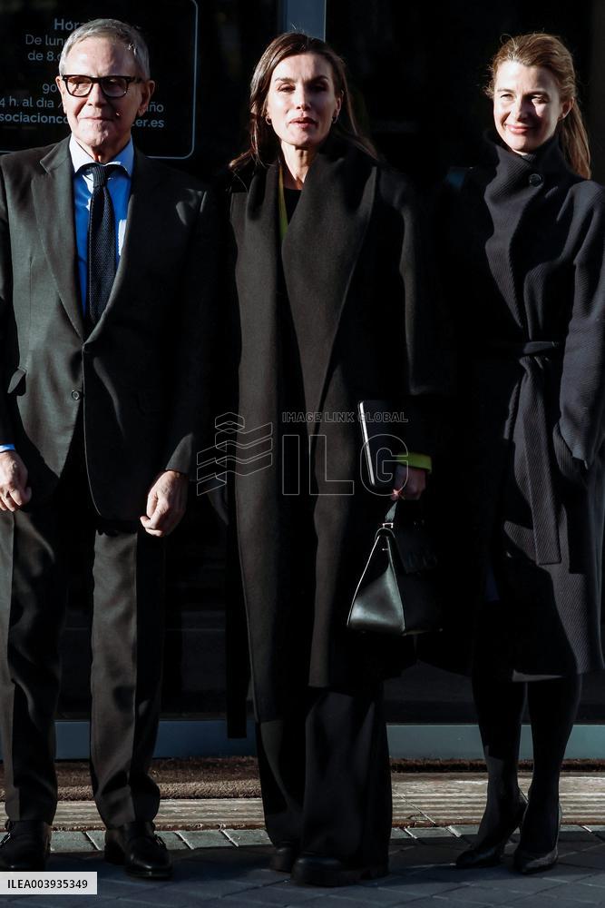 Queen Letizia During A Working Meeting - Madrid