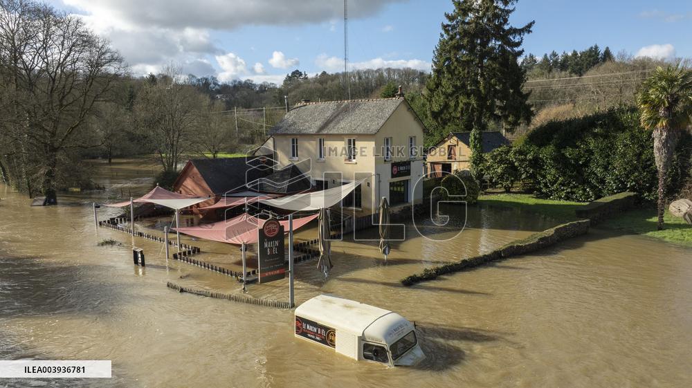 Inondations At Ille et Vilaine - France