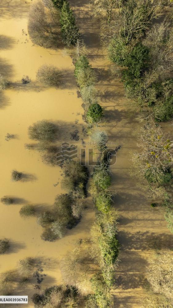Inondations At Ille et Vilaine - France