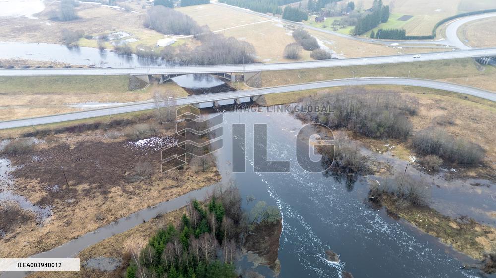 Unusual flood in winter
