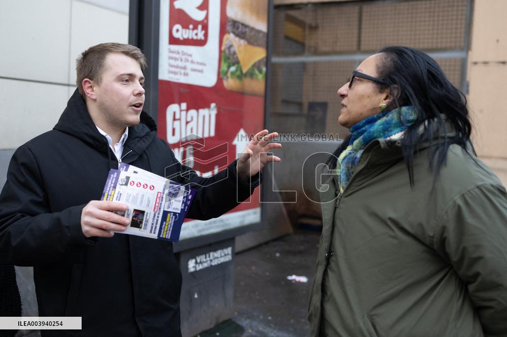 Louis Boyard argue with Kristell Niasme prior municipal elections - Villeneuve Saint-Georges RL