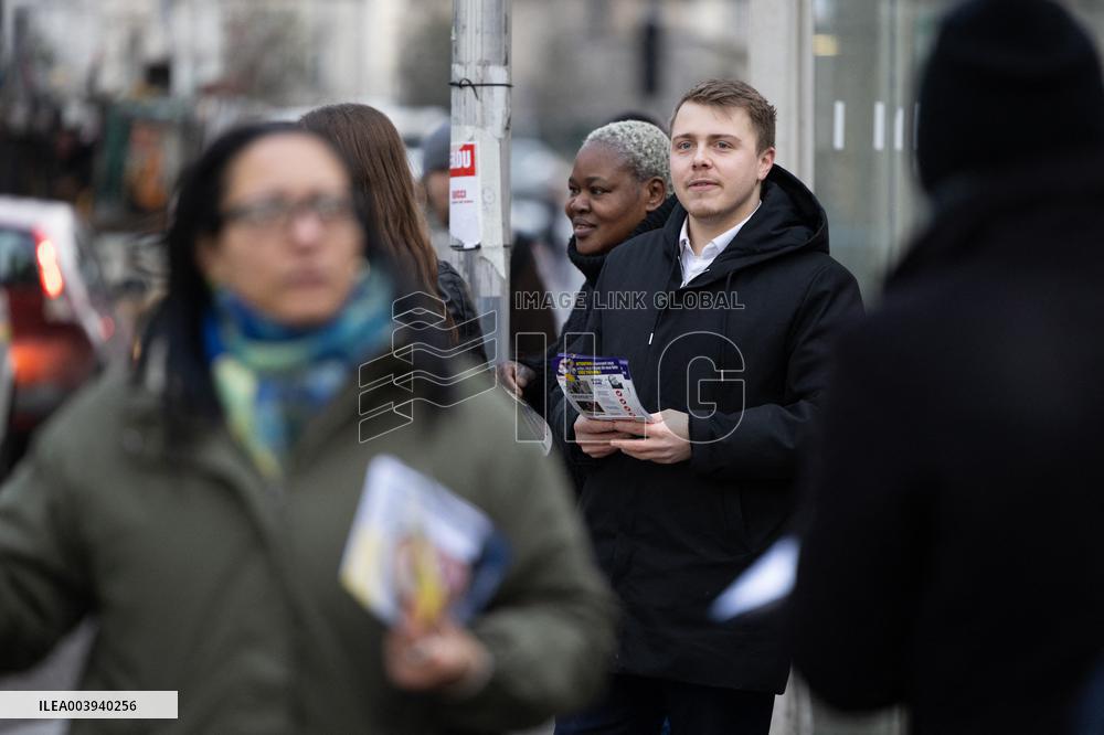 Louis Boyard argue with Kristell Niasme prior municipal elections - Villeneuve Saint-Georges RL