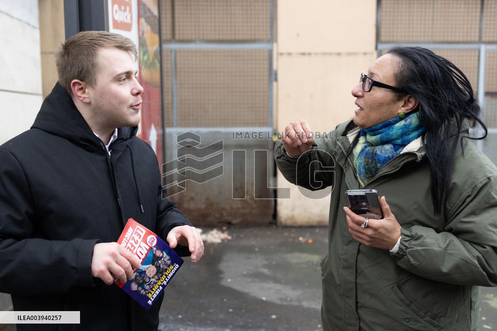Louis Boyard argue with Kristell Niasme prior municipal elections - Villeneuve Saint-Georges RL