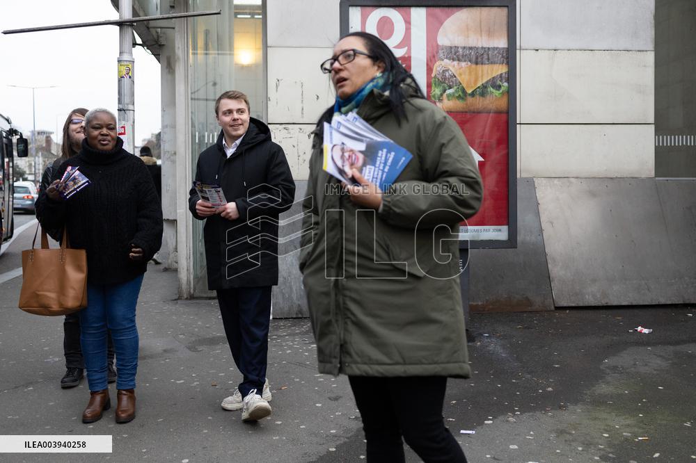 Louis Boyard argue with Kristell Niasme prior municipal elections - Villeneuve Saint-Georges RL