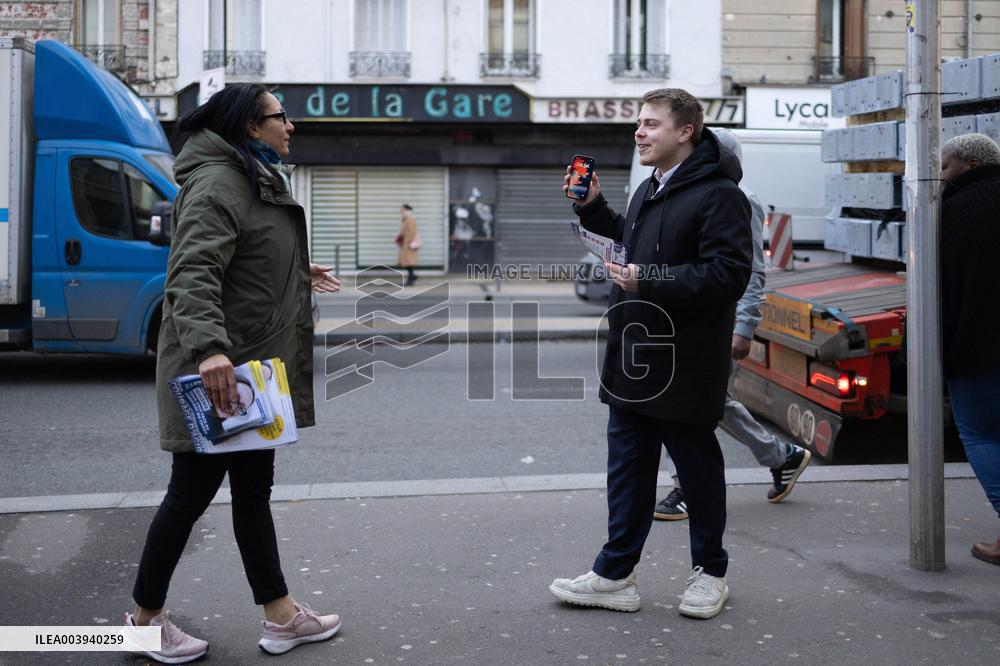 Louis Boyard argue with Kristell Niasme prior municipal elections - Villeneuve Saint-Georges RL