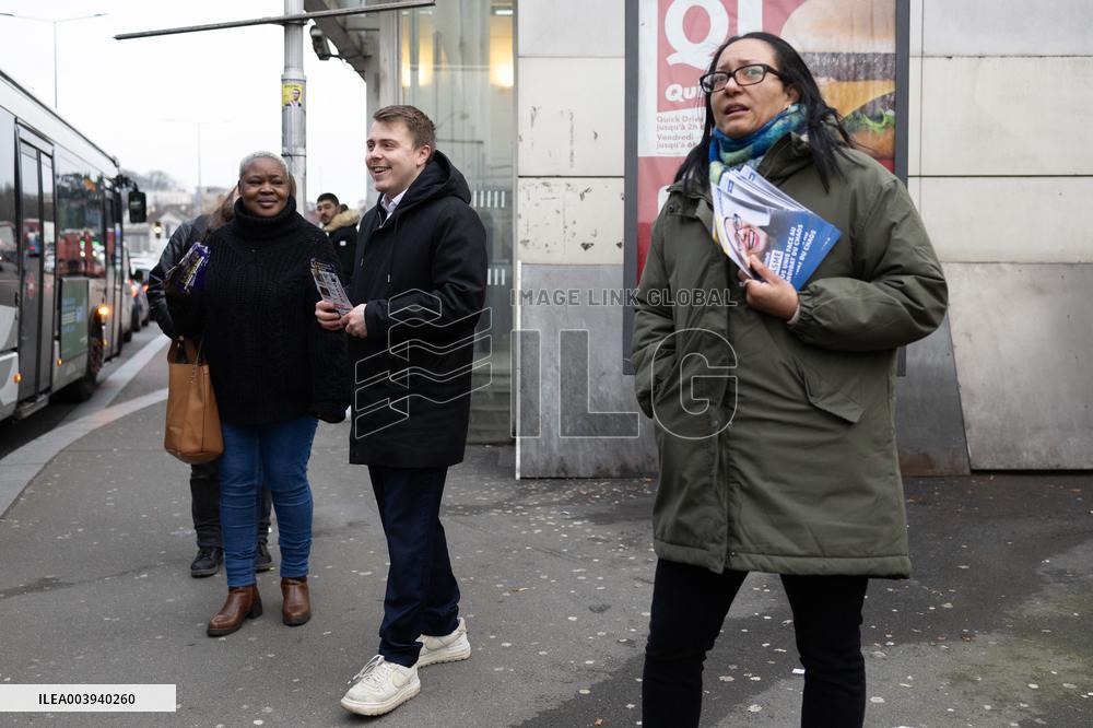 Louis Boyard argue with Kristell Niasme prior municipal elections - Villeneuve Saint-Georges RL
