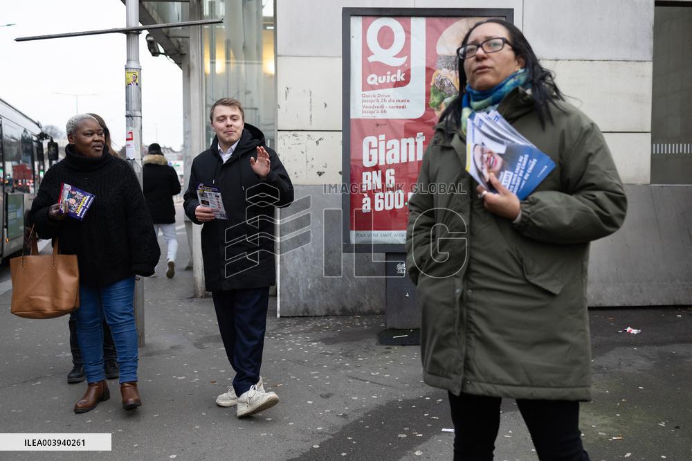 Louis Boyard argue with Kristell Niasme prior municipal elections - Villeneuve Saint-Georges RL