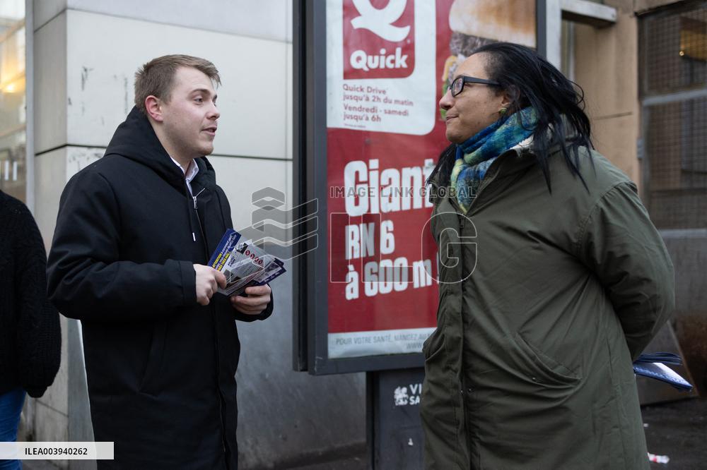 Louis Boyard argue with Kristell Niasme prior municipal elections - Villeneuve Saint-Georges RL
