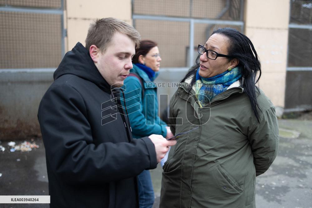 Louis Boyard argue with Kristell Niasme prior municipal elections - Villeneuve Saint-Georges RL