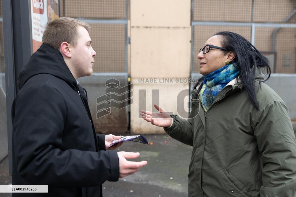 Louis Boyard argue with Kristell Niasme prior municipal elections - Villeneuve Saint-Georges RL