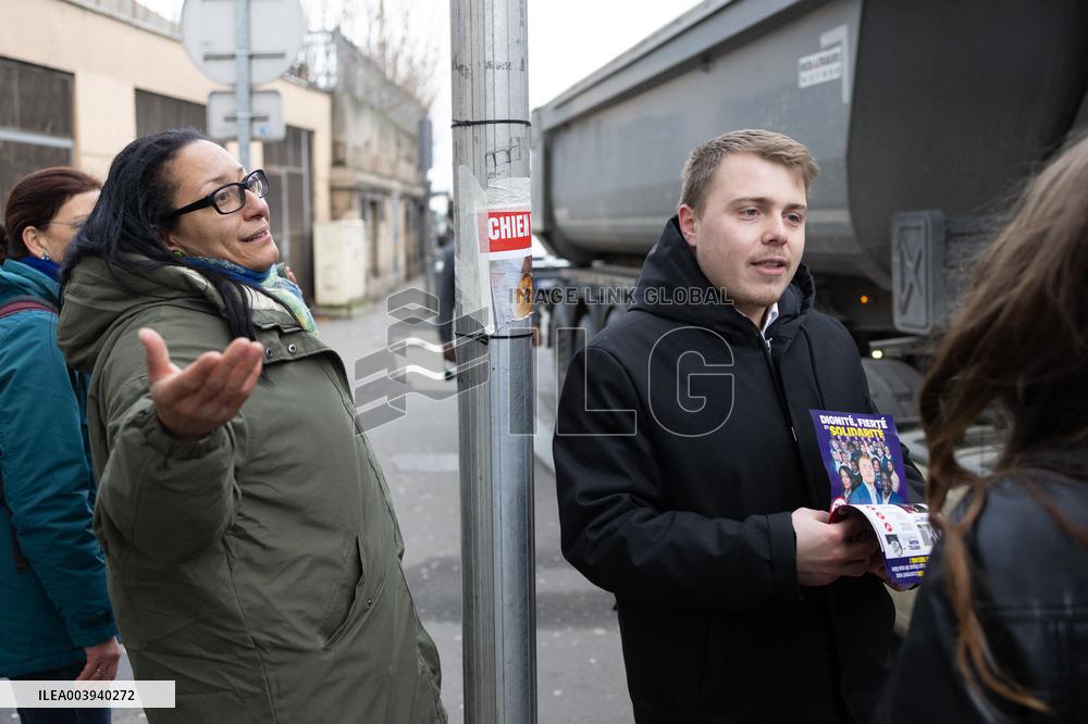 Louis Boyard argue with Kristell Niasme prior municipal elections - Villeneuve Saint-Georges RL