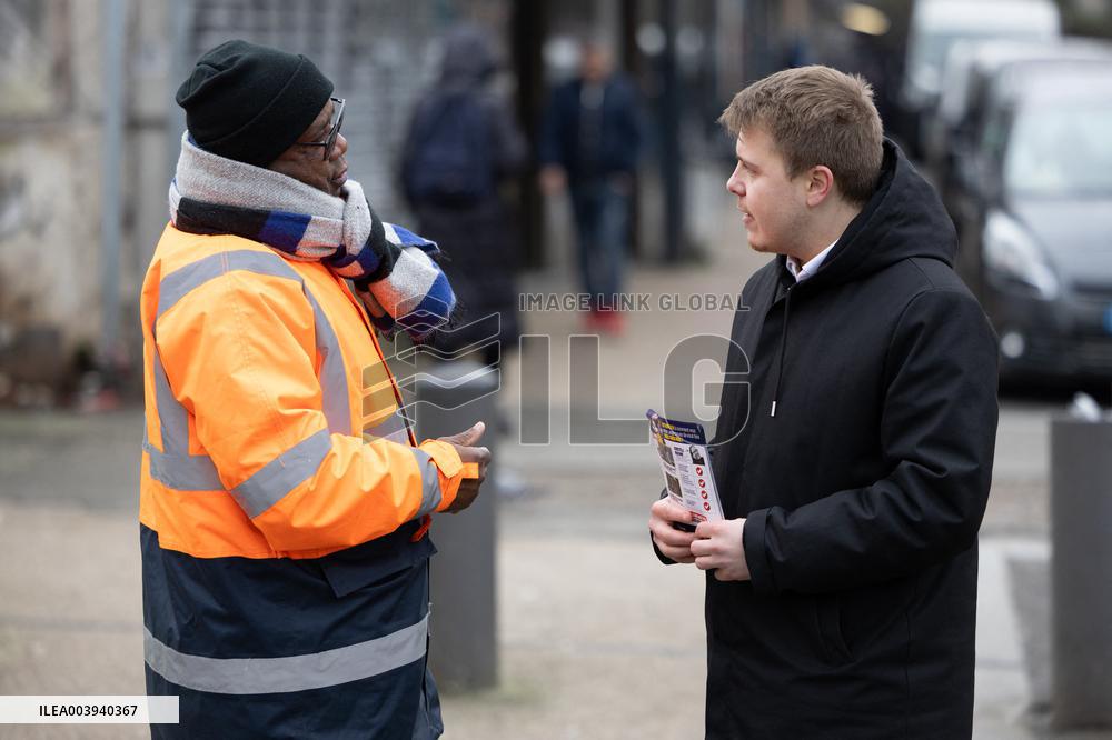 Louis Boyard campaigning for the municipal elections - Villeneuve Saint-Georges RL