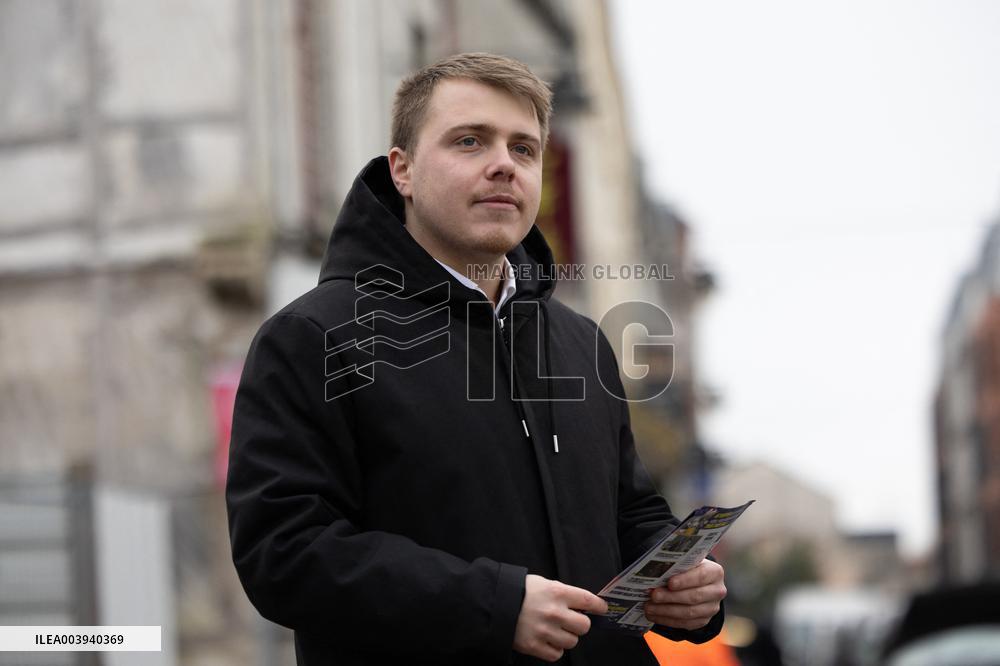 Louis Boyard campaigning for the municipal elections - Villeneuve Saint-Georges RL