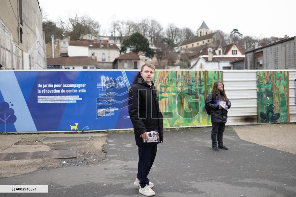 Louis Boyard campaigning for the municipal elections - Villeneuve Saint-Georges RL