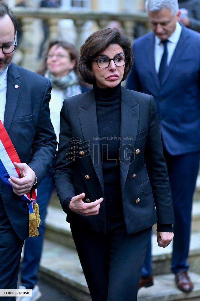 Rachida Dati Visits Calvados Region