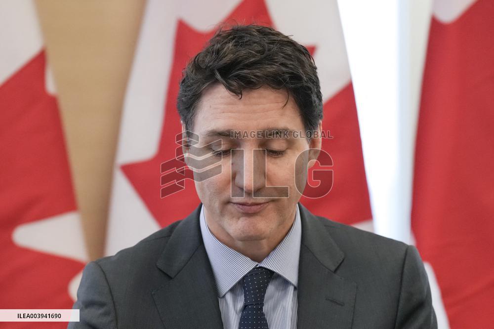 Justin Trudeau At Canada-US Relations Meeting - Toronto