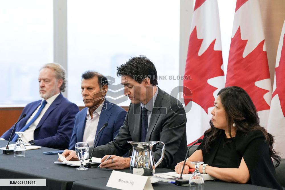 Justin Trudeau At Canada-US Relations Meeting - Toronto