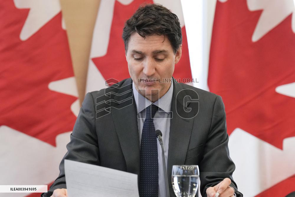 Justin Trudeau At Canada-US Relations Meeting - Toronto
