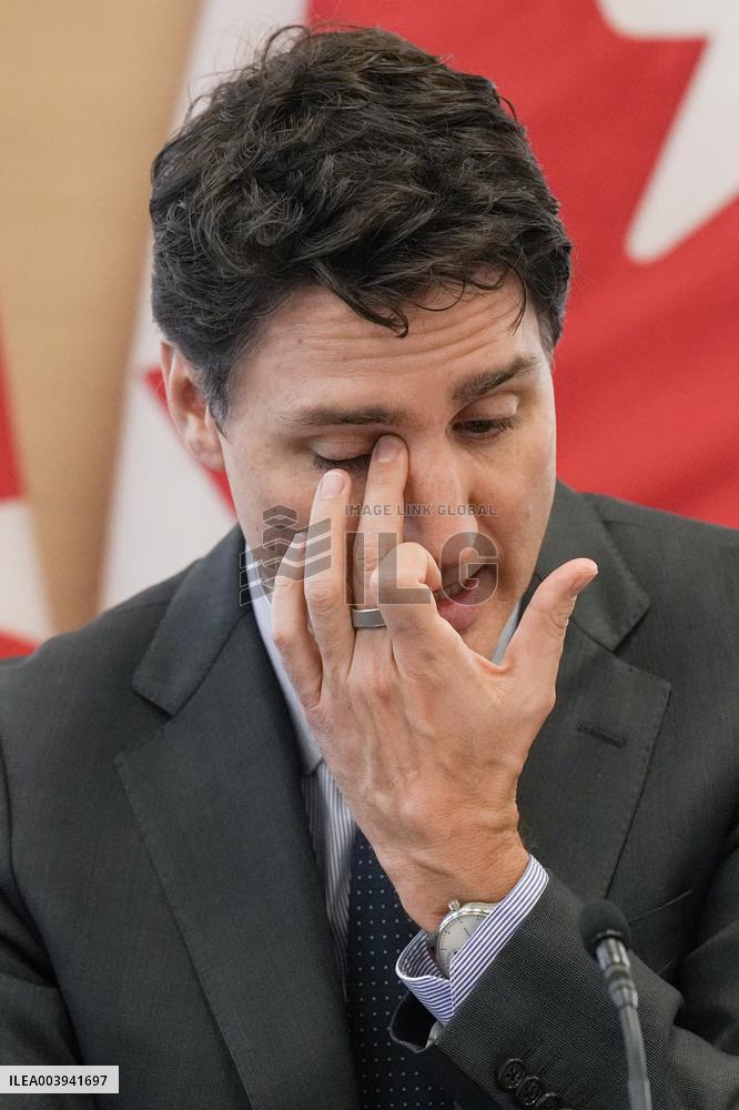 Justin Trudeau At Canada-US Relations Meeting - Toronto