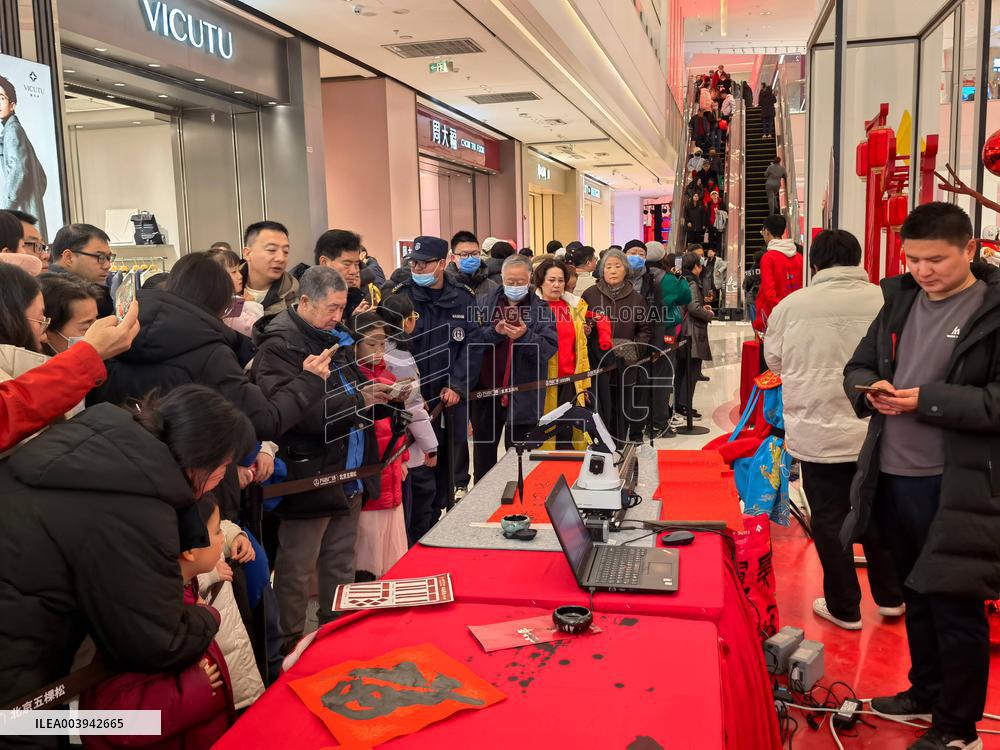 AI Robot Perform at Temple Fair in Beijing