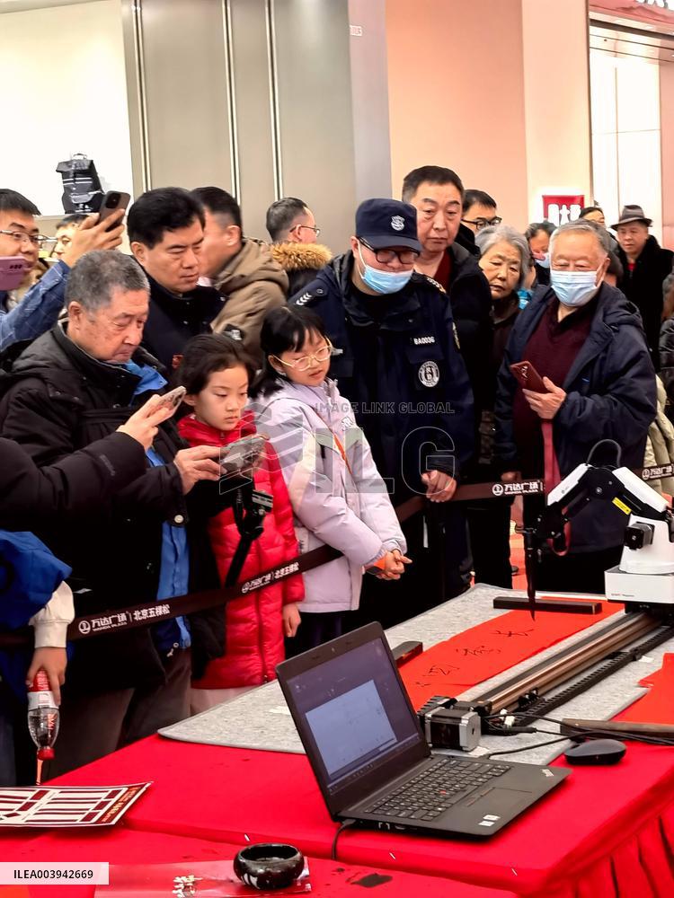 AI Robot Perform at Temple Fair in Beijing