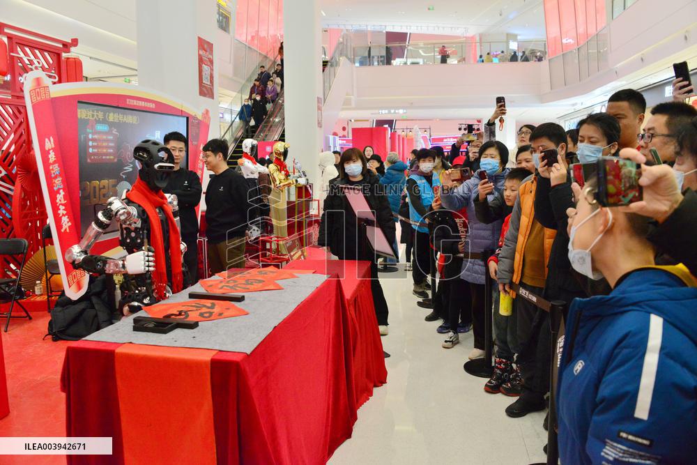 AI Robot Perform at Temple Fair in Beijing
