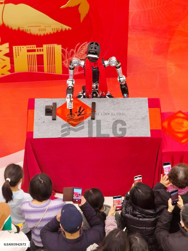 AI Robot Perform at Temple Fair in Beijing