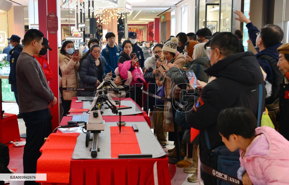 AI Robot Perform at Temple Fair in Beijing