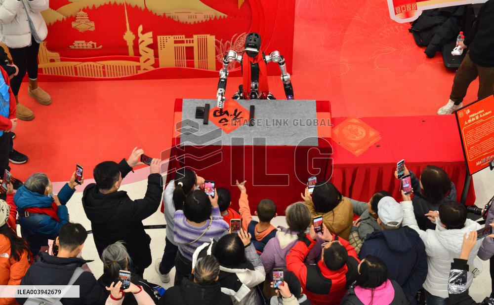 AI Robot Perform at Temple Fair in Beijing